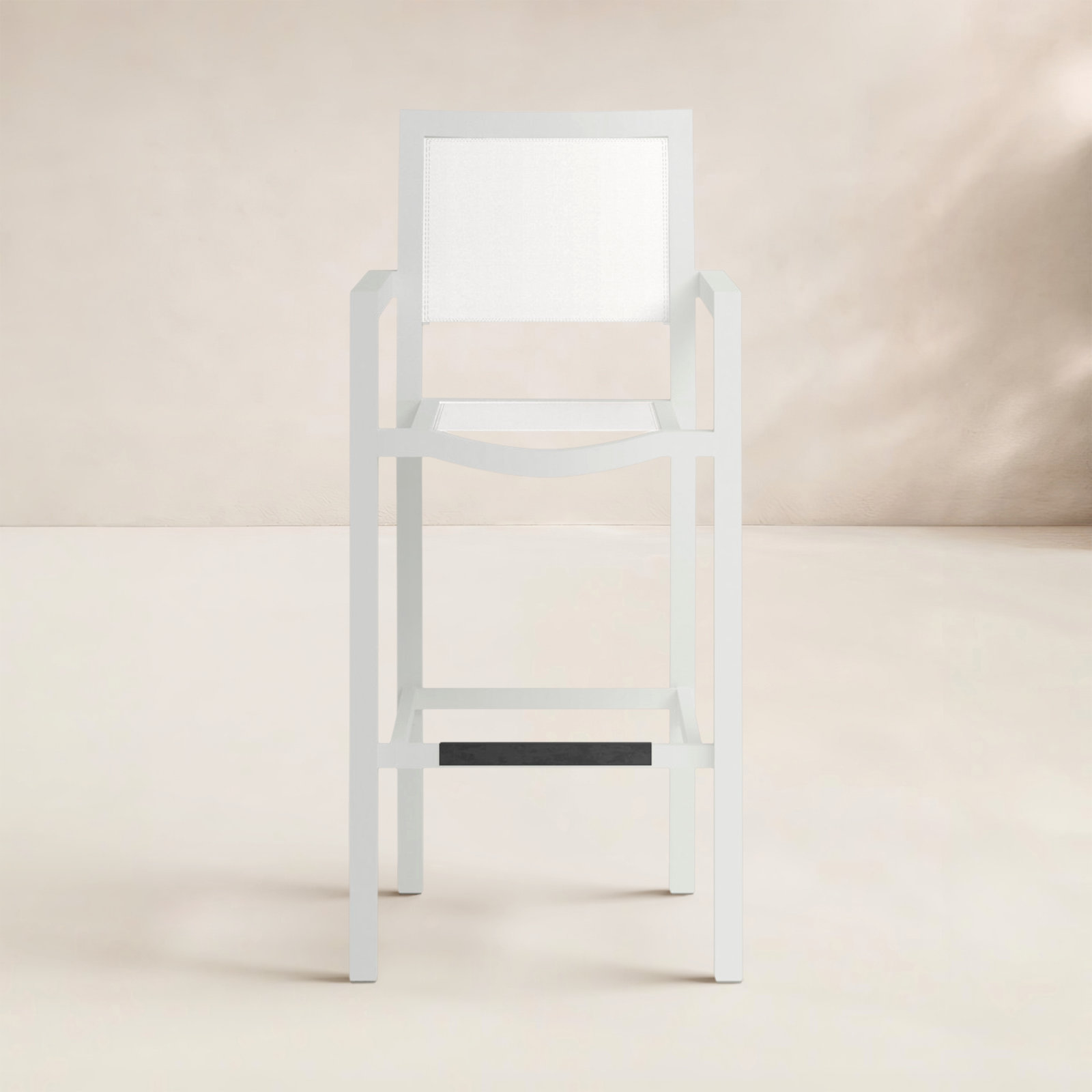 Poinsettia 47'' Aluminum Outdoor Bar Stool