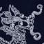 Tissu brodé dragon-87208436