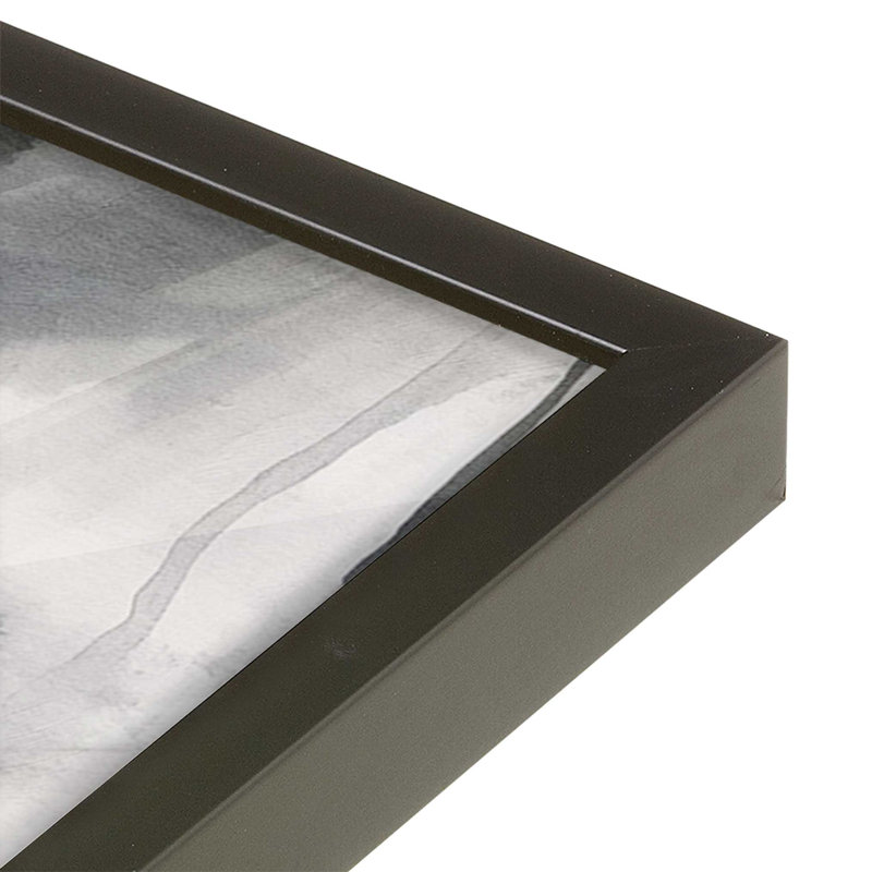 Monochrome Whisper I Print, 11" H x 9" W, Satin Black Framed