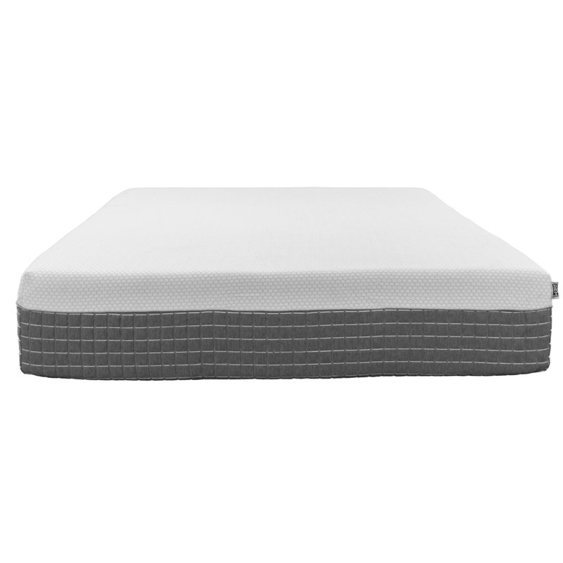 ReCharge 5-Layer, 12 inch Hybrid Memory Foam and Coil Mattress, White and Grey Knit Cover, California King