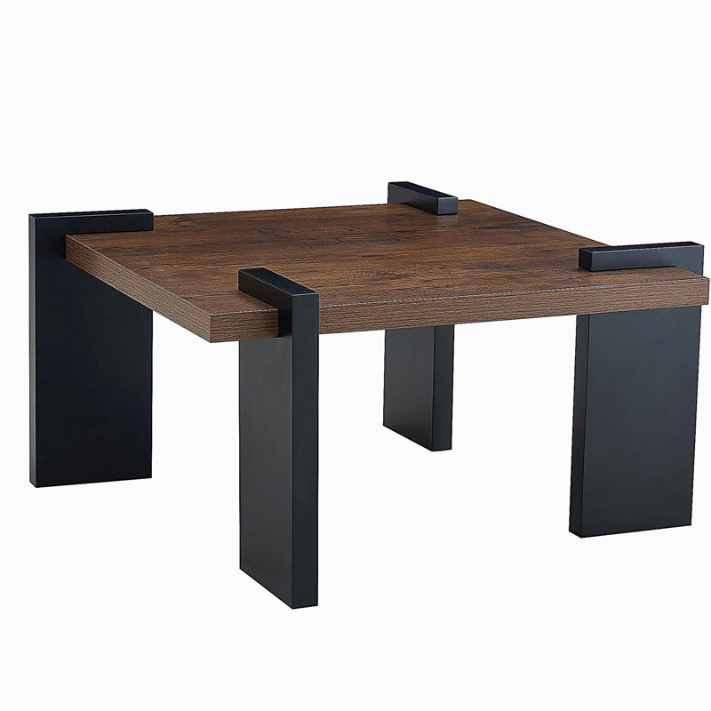 Table basse polyvalente en panneau de fibres à densité moyenne pour la vie moderne et les espaces de loisirs, Noyer