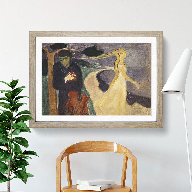 Separation by Edvard Munch - Picture Frame Painting, 27cm H x 36cm W x 2cm D, Oak Framed