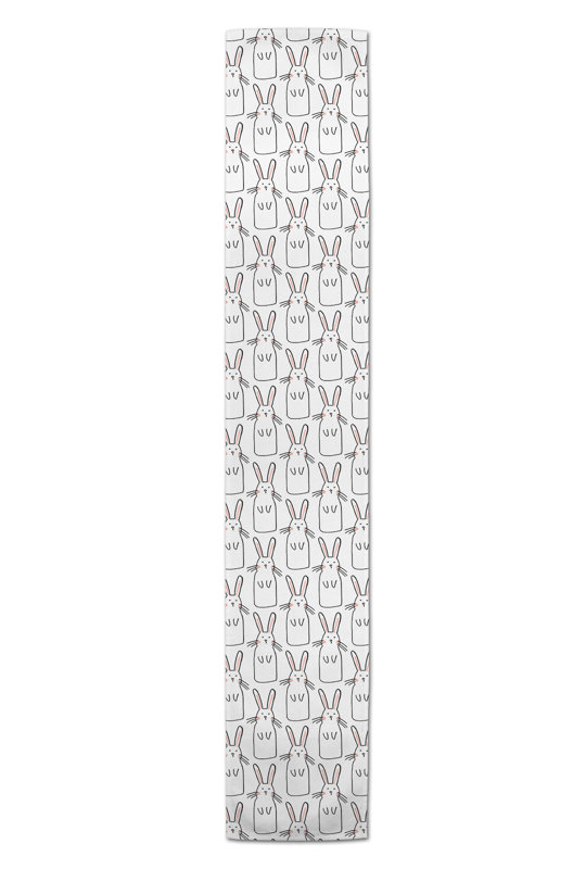 Chemin de table en coton jolie lapin Gandara, L 90 po x l 16 po