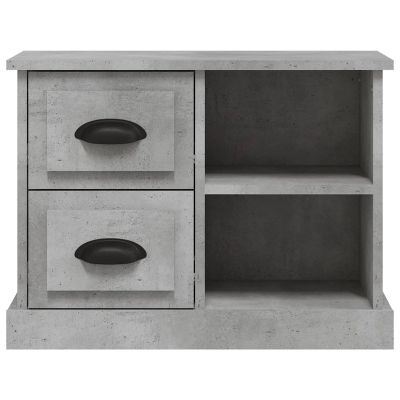 Lapriel 60cm W Solid Wood Bedside Table, Grey