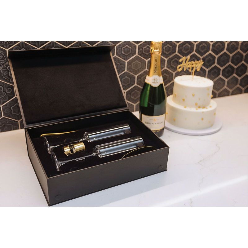 Arbane Champagne Glass Set with Cake Knife