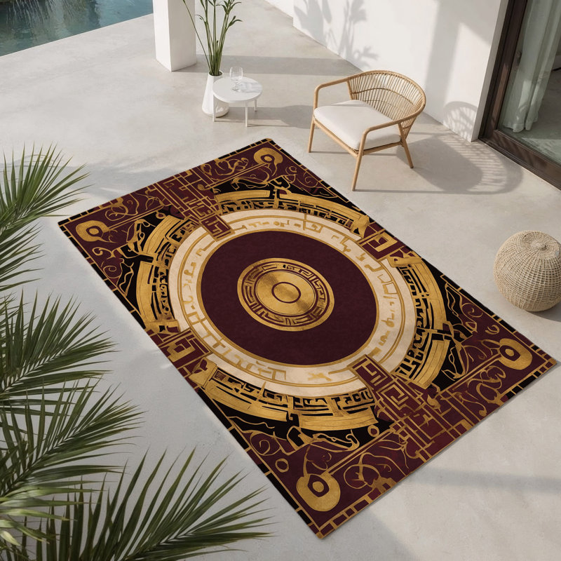 Tapis intérieur et extérieur Noble Tapisserie, Rectangle 1 pi 6 po x 2 pi 6 po
