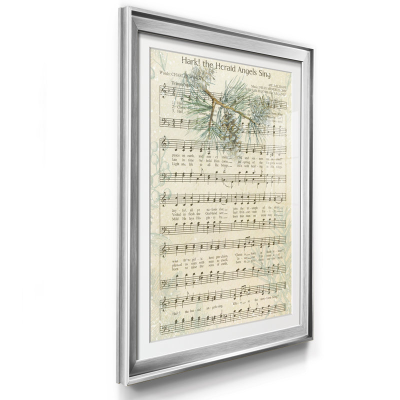 Angels Sing par J Paul - reproduction d'art sur papier encadrée, H 30,5 po x l 42,5 po x P 1,5 po, Papier avec cadre argenté