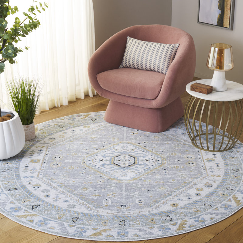 Bayside 118 Performance Oriental Rug, Round 6'7"