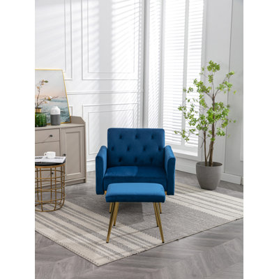 Chaise d'appoint avec accoudoirs et dossier réglables