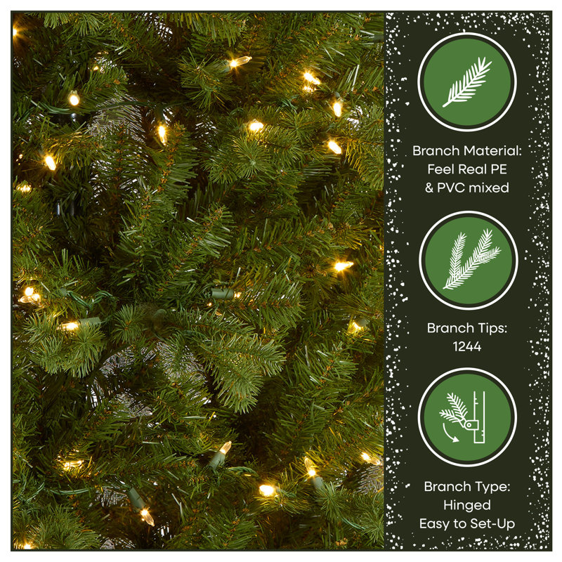 7.5 Ft. Northern Spruce Memory-shape® Tree With Powerconnect(tm) System, Dual Color® Led Lights