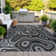 Machine Washable Indoor/Outdoor Xhevrie Black Rug