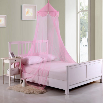 Baldaquin pliable transparent à anneau pour lit d'enfant Pom Pom