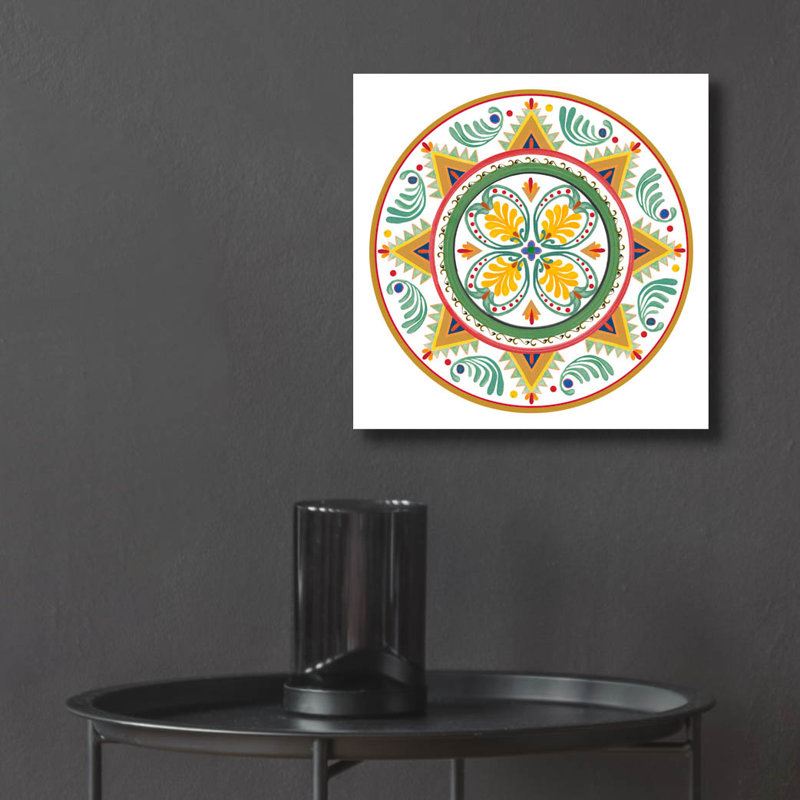  'Talavera De Moda 1' by Art Licencing Studio Acrylic Glass Wall Art, 12" x 12"