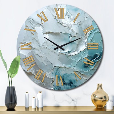 Horloge murale argentée