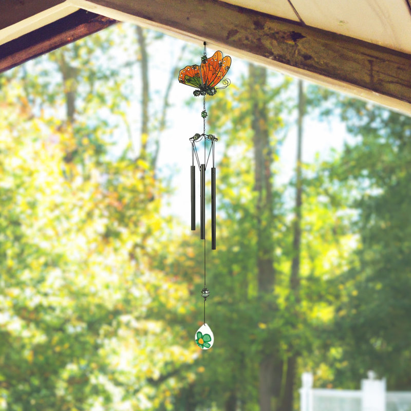 Remmert Butterfly with Gem Wind Chime