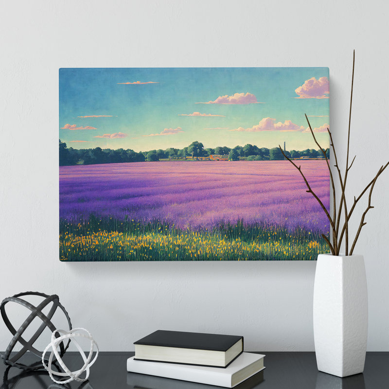 Sacred Bluebell Field - Wrapped Canvas Print, 40cm H x 60cm W x 3cm D