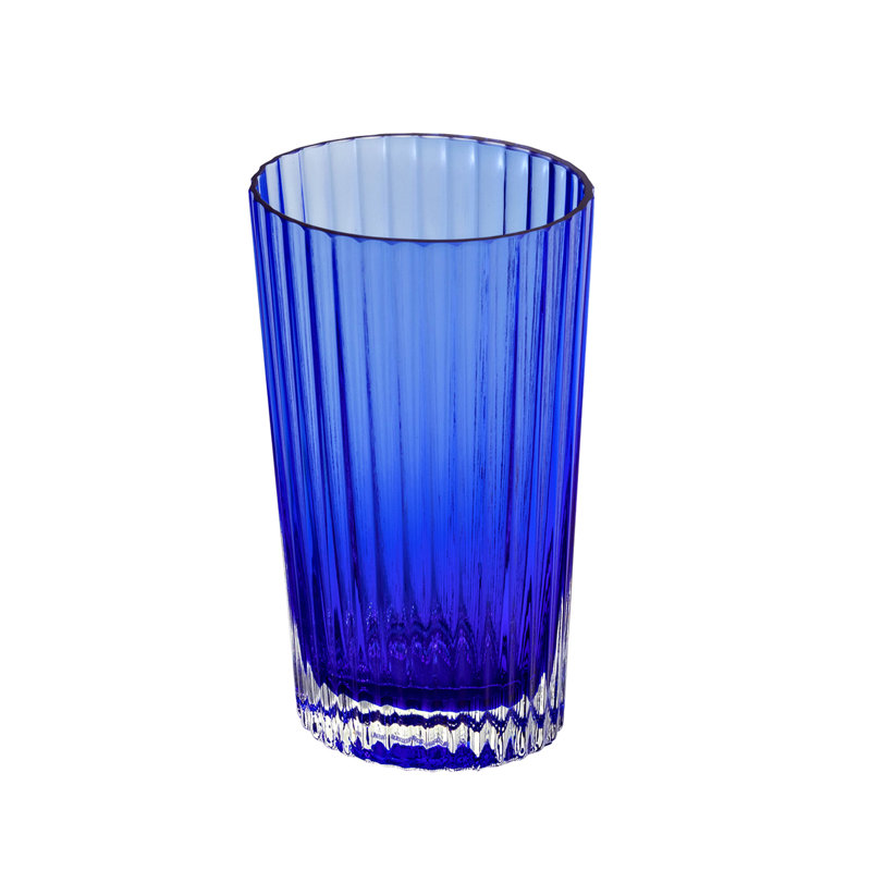 Missoni Champagne Glasses NASTRI Set Of 6  Transparent 7.5 Oz, H 6.5", Blue