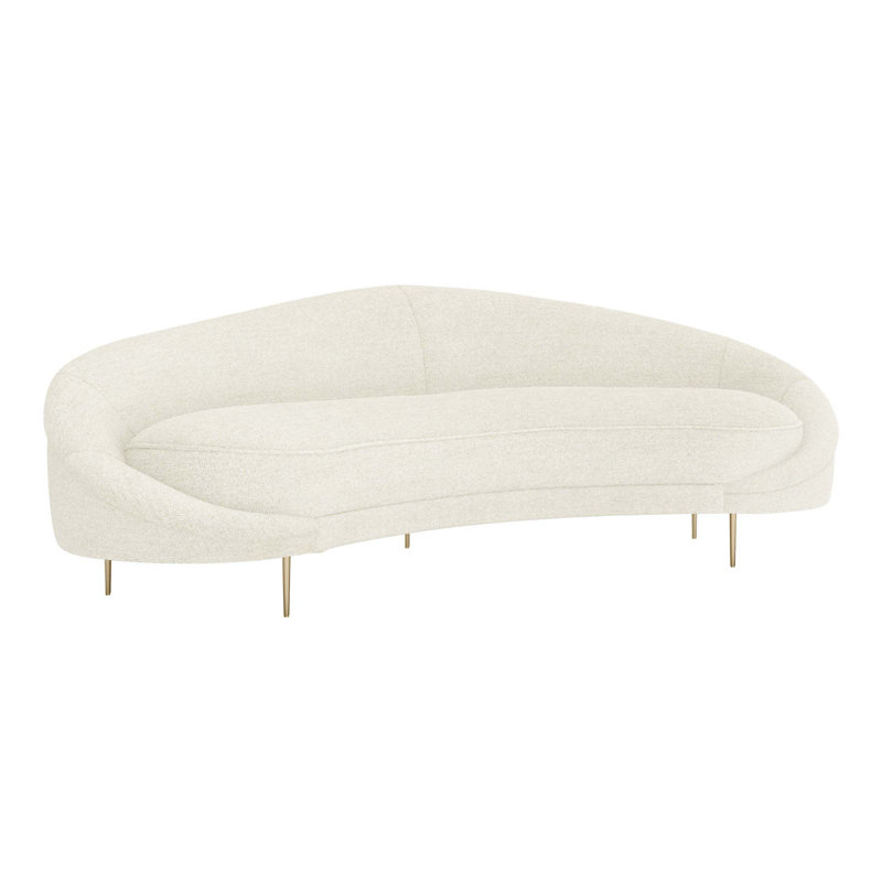 Ava Sofa, Foam Acrylic, Shiny Brass