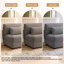 Maelina Upholstered Light Grey Corduroy Armless Chair with Pillow Back, Single Chair Module Part For Sectional Sofa-107627211