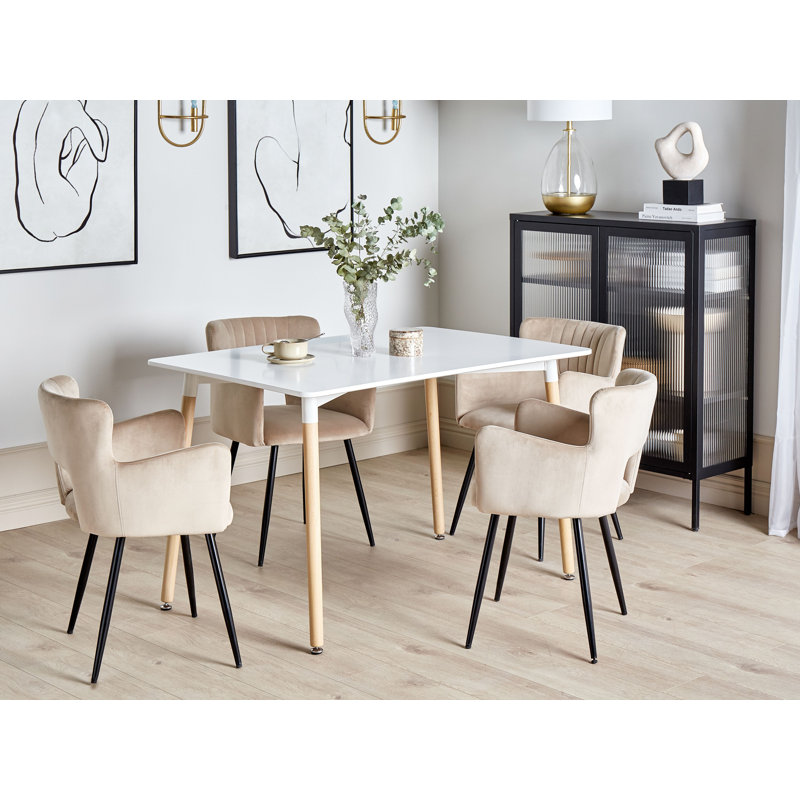 Timmy Solid Wood Base Dining Table