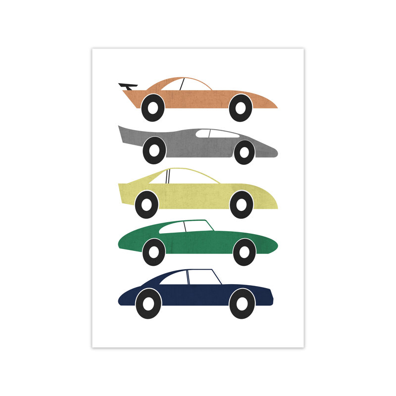 Muted Colours Car 1 Piece Wall Art, 59.4cm H x 42cm W x 4cm D, No Frame