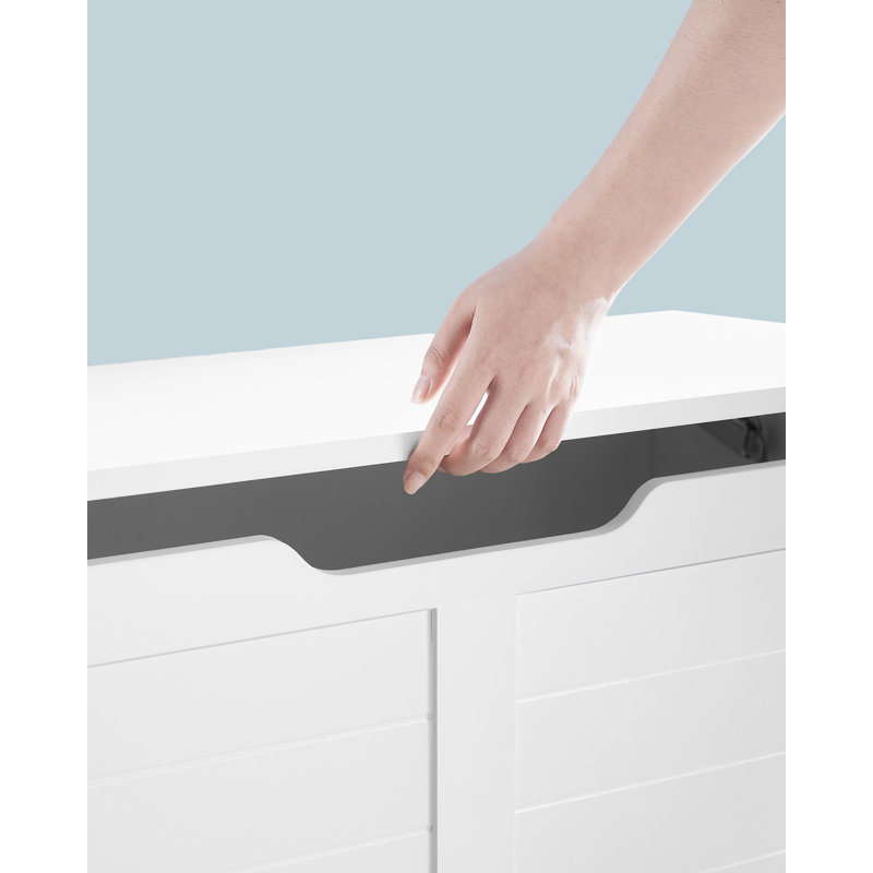 Kenesaw Storage Bench, 46cm H x 100cm W x 40cm D, Matte White