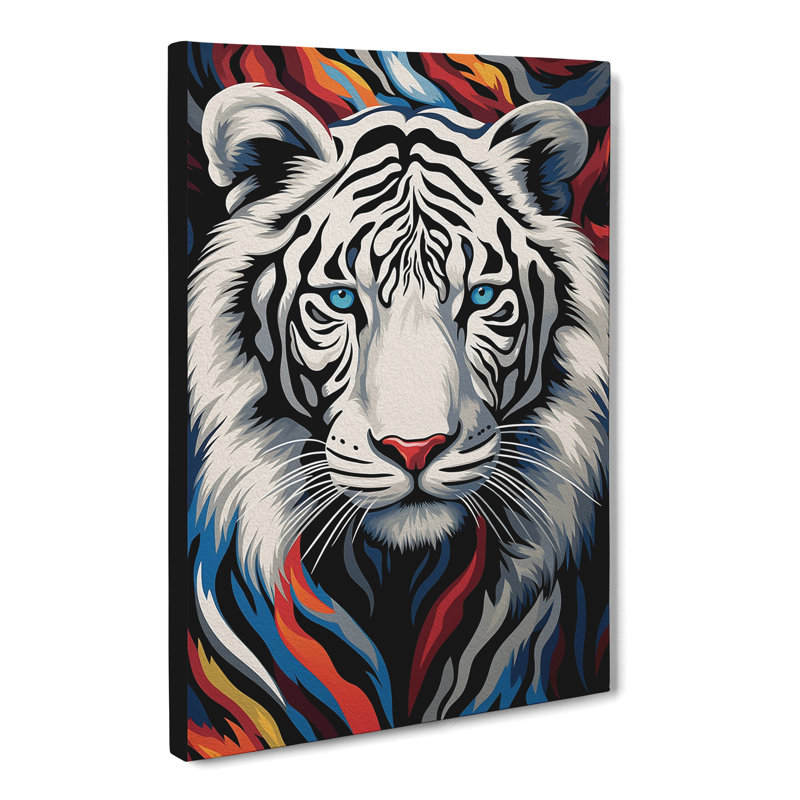 Tiger Op No.3 - Wrapped Canvas Print, 60cm H x 40cm W x 3cm D