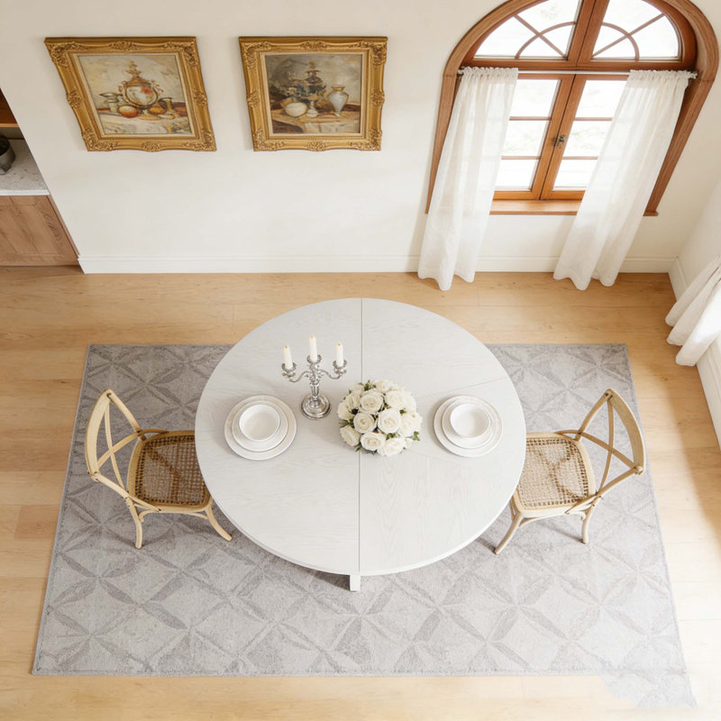 Table de salle à manger en bois, Blanc