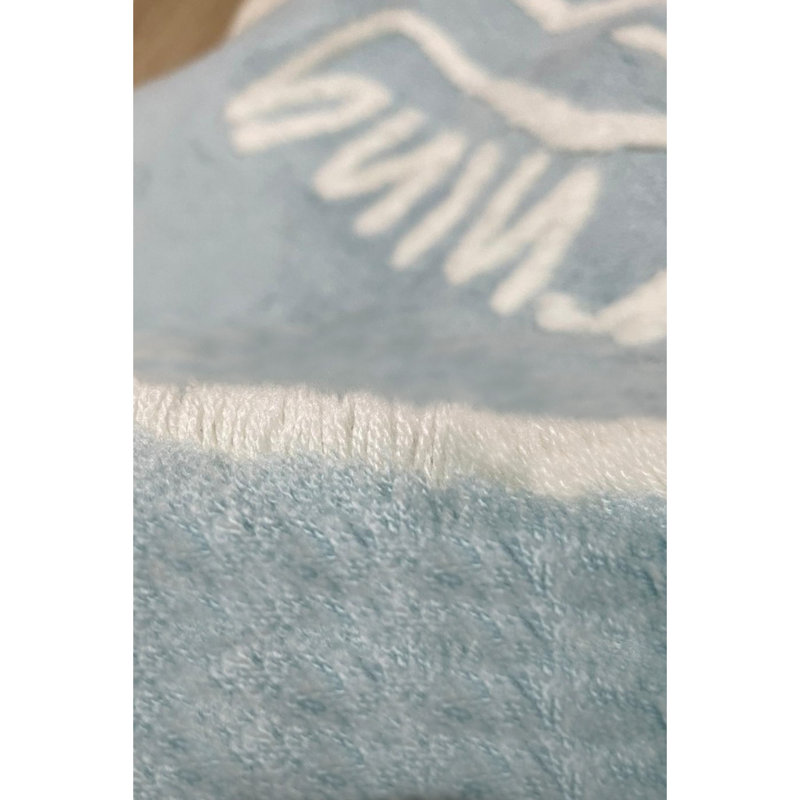 Tapis pour salle de bain Albia, Bleu / blanc