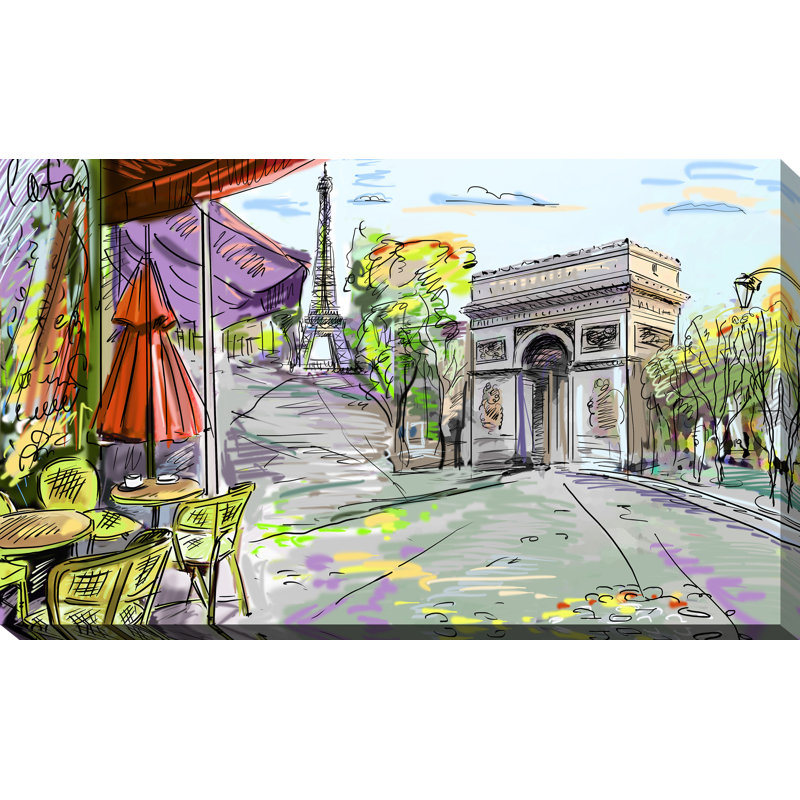 « arc de triomphe », impression sur toile tendue, H 28 po x l 48 po x P 1,5 po