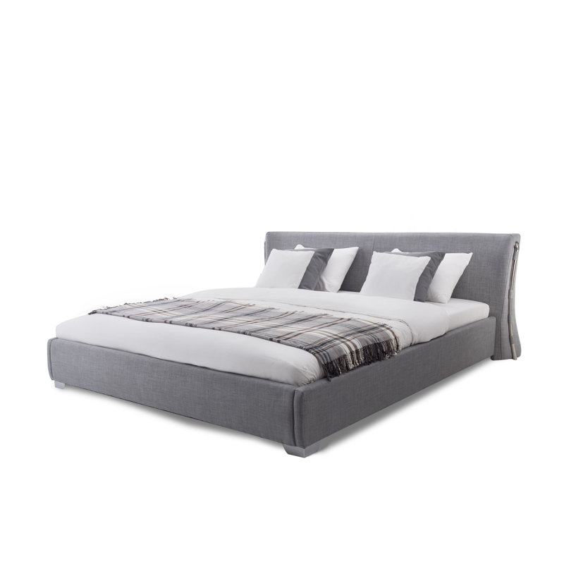 Paris Upholstered Bed, Grey/Brown/Blue, 180 x 200cm