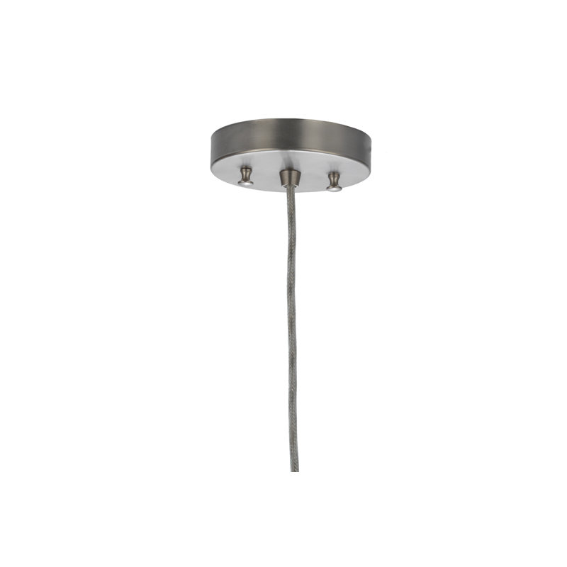 Brushed Nickel 5" Glass Mini Island Pendant Light