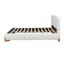 Elegant Boucle Bed, un centre de chambre à coucher luxueux et confortable, très grand, blanc-2043854884