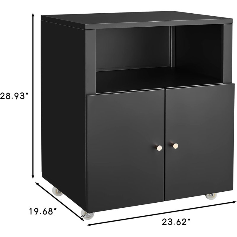 55cm Wide File Cabinet, Black