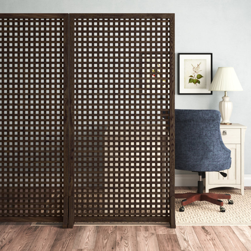 36'' W x 72'' H Solid Wood Single Panel Room Divider, 2