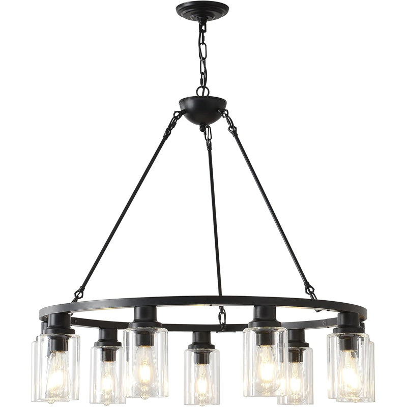 Lustre Rustic, 9 lumières, 40