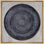 «Black Geometric Circle Spiral», reproduction sur toile flottante-474586496-474586497