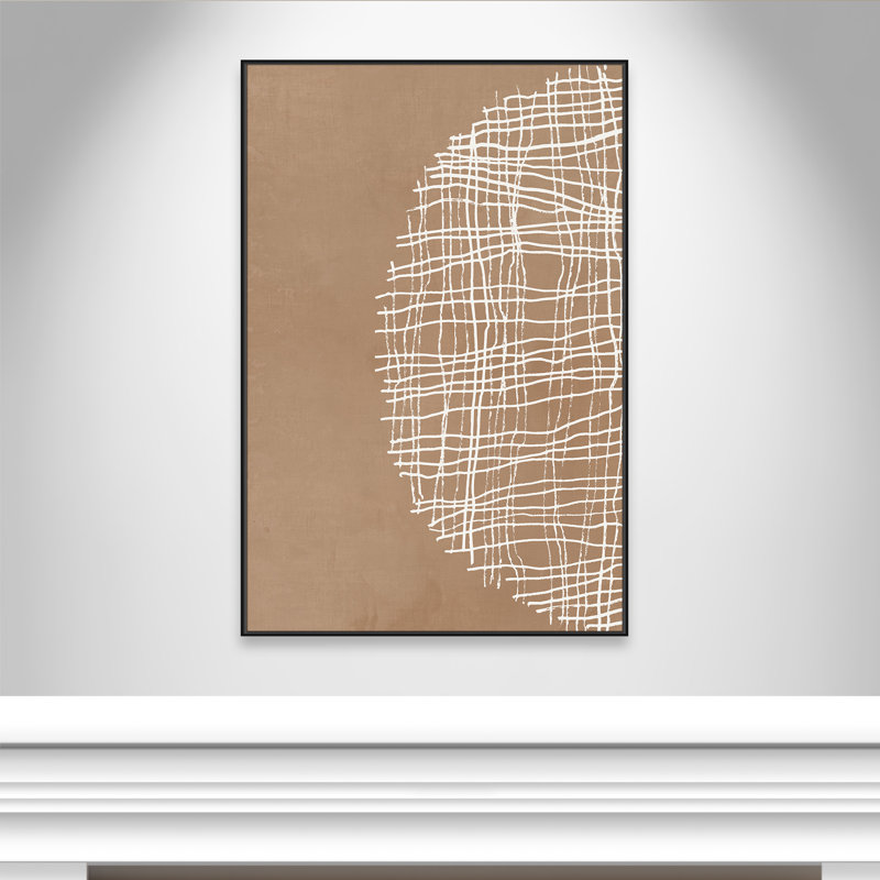 «Basketweave Basket Weave Circle I Print» par Tom Reeves, Noir, H 61,5 po x l 41,5 po