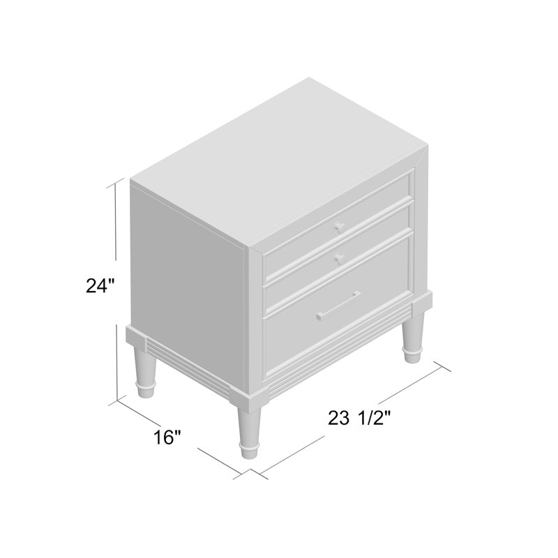 59.69cm W Bedside Table