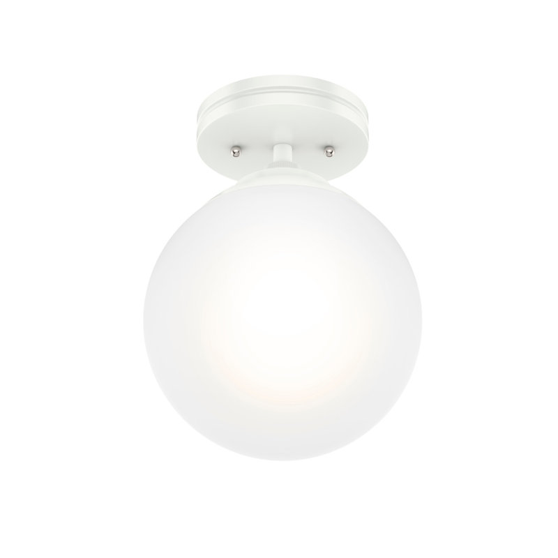 Hepburn Modern Matte White Globe Flush Mount with LED