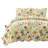 Leilani Watercolor Scallop Edged Floral Quilt Yellow/Multi 3Pc Set-99884592