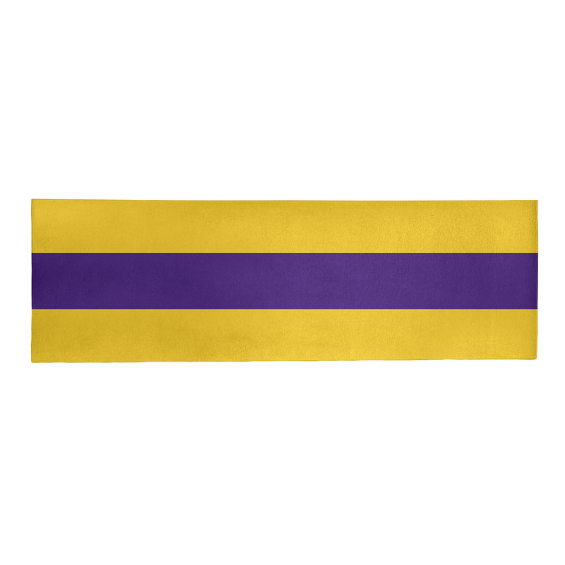 Tapis mauve/jaune, Tapis de couloir 2 pi 6 po x 8 pi
