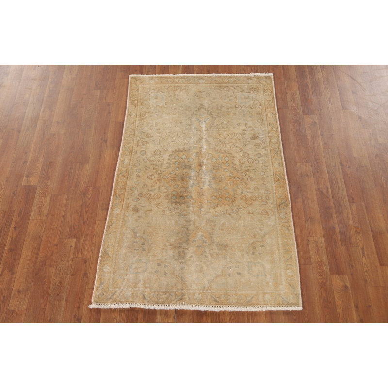 Tapis traditionnel en laine vieilli 3 x 5