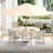7 - Piece Patio : 6 Stackable Metal Chairs And A 53.16" Round Table, Water Seepage Comfortable , For Outdoor Dining Of Pieces: Protected Tabletop, Frame, Colored-239647713