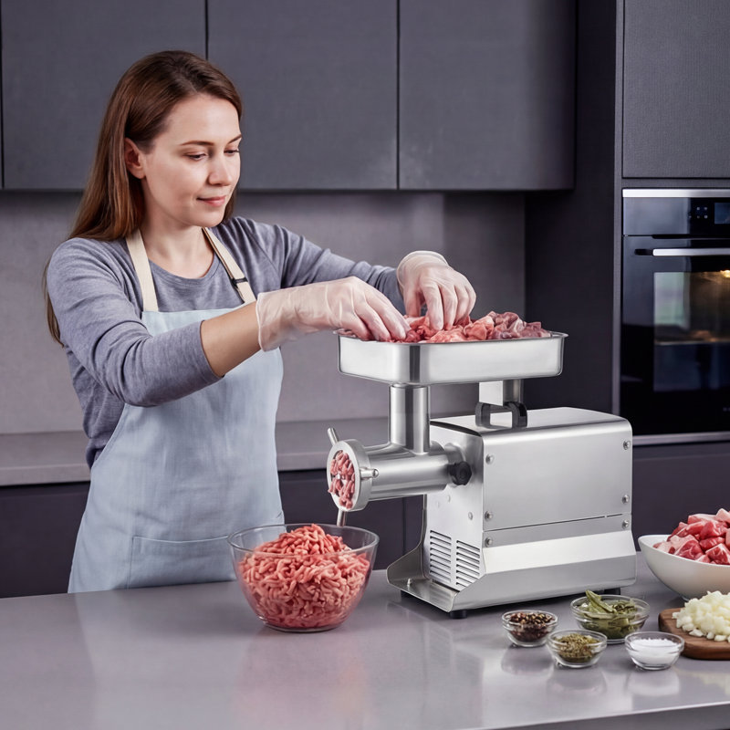 Commercial Meat Grinder, 13 Lbs/Min Capacity, #22 Electric Meat Mincer with 3 Plates, 3 Sausage Stuffing Tubes, 750W/1HP Stainless Steel Sausage Maker for Home Kitchen & Restaurants, ETL Listed