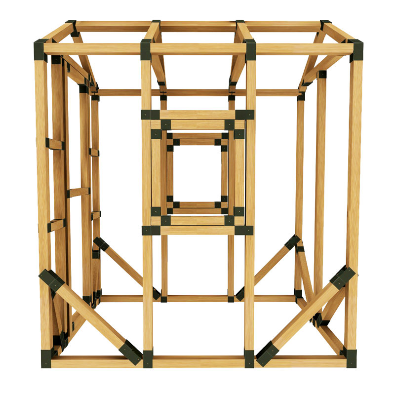 Ensemble de maisonnette 4 pi x 6 pi, Laiton antique