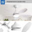 Ventilateur de plafond à DEL 5 pales réglable à 5 vitesses avec télécommande Damecia