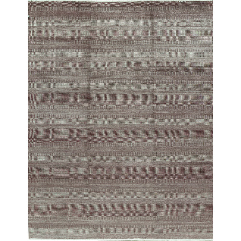 Striped Area Rug in Wine/Silver/Gray