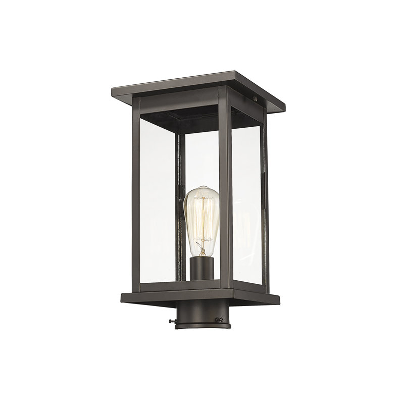 Tête de lanterne câblée à 1 lumière H 15,625 po Arocho, Bronze thermolaqué