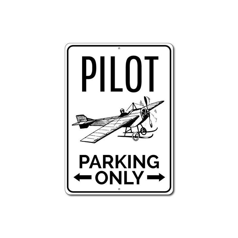 Enseigne pilote en aluminium, H 18 po x l 12 po x P 0,06 po